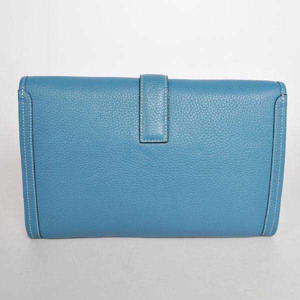 High Quality Hermes Jige Large Clutch Handbag Blue 1053 Replica - Click Image to Close